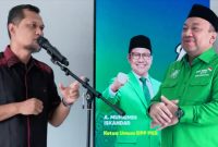 Ketua DPW PKB NTB Lalu Hadrian Irfani Bersama Jajaran Bawaslu NTB Dalam Agenda Konsolidasi Demokrasi di Kantor Baru DPW PKB NTB, Pagesangan, Mataram.