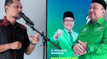 Ketua DPW PKB NTB Lalu Hadrian Irfani Bersama Jajaran Bawaslu NTB Dalam Agenda Konsolidasi Demokrasi di Kantor Baru DPW PKB NTB, Pagesangan, Mataram.