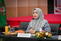 Wakil Gubernur NTB Indah Dhamayanti Putri Saat Membuka Rapat Koordinasi Penguatan Tata Kelola Pemerintahan dan Tindak Lanjut Rekomendasi KPK di Graha Bhakti Praja, Mataram, Jumat (23/10/2026).