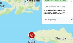 Gempa Magnitudo 6,1 Guncang Sumba, Getaran Dirasakan hingga Bima, Warga Panik