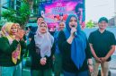 Wagub NTB Indah Dhamayanti Putri Saat Menghadiri Talk Show Gebyar MotoGP di Kawasan Car Free Day Jalan Udayana, Mataram, Minggu (4/10/2026).