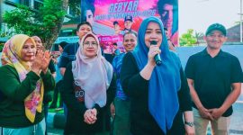 Wagub NTB Indah Dhamayanti Putri Saat Menghadiri Talk Show Gebyar MotoGP di Kawasan Car Free Day Jalan Udayana, Mataram, Minggu (4/10/2026).