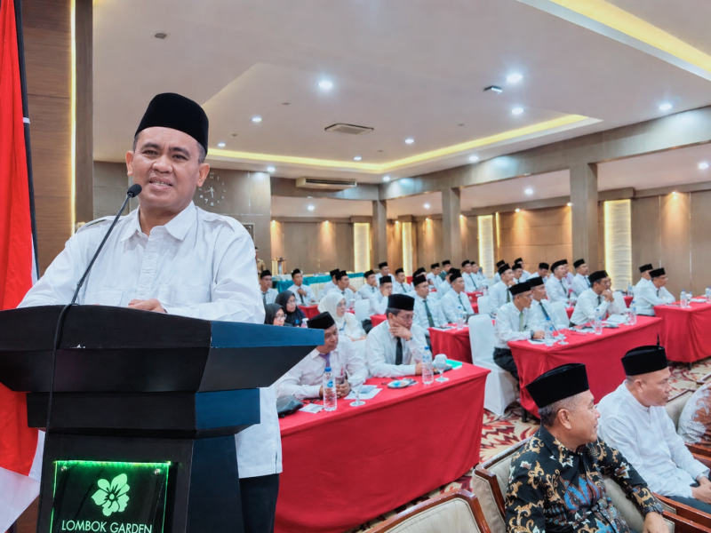 Kegiatan Sertifikasi Pembimbing Ibadah Haji dan Umrah di Hotel Lombok Garden, Kota Mataram, 4–10 Oktober 2026, yang diikuti 44 Peserta dari Berbagai Wilayah di NTB.