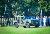 Upacara Peringatan HUT ke-81 TNI di Lapangan Trisula Yonif 742/Satya Wira Yudha, Kota Mataram, Senin (5/10/2026), Berlangsung Bertepatan Dengan Momentum Resmi Berdirinya Kodam XXX/Rinambora.