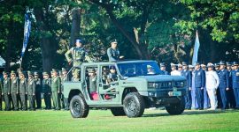 Upacara Peringatan HUT ke-81 TNI di Lapangan Trisula Yonif 742/Satya Wira Yudha, Kota Mataram, Senin (5/10/2026), Berlangsung Bertepatan Dengan Momentum Resmi Berdirinya Kodam XXX/Rinambora.