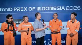 Gubernur NTB Lalu Muhamad Iqbal Bersama Perwakilan Marshal Lokal NTB di Pertamina Mandalika International Circuit, Lombok Tengah, Selasa (6/10/2026).