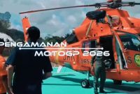Dua Helikopter Basarnas Disiagakan di Sirkuit Mandalika Untuk Mendukung Kesiapsiagaan SAR dan Evakuasi Medis Udara Selama MotoGP Mandalika 2026, Lombok Tangah.