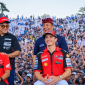 Pembalap MotoGP Marc Marquez Bersama Pembalap Lainnya Mengikuti Energizing Indonesia Riders Parade di Kota Mataram, NTB, Menjelang MotoGP Mandalika 2026.