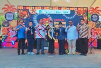 Pelaksana Tugas Direktur Utama ITDC Ahmad Fajar Bersama Gubernur NTB Lalu Muhamad Iqbal Beserta Istri dan Perwakilan Bank BRI dalam Rangkaian Mandalika Street Food Festival Vol. 2 di Bazar Mandalika, Kuta, Lombok Tengah, Jumat (9/10/2026).