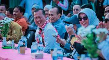 Gubernur NTB Lalu Muhamad Iqbal Bersama Istri, Sinta M. Iqbal, Menghadiri Mandalika Street Food Festival Vol. 2 di Bazar Mandalika, Kuta, Lombok Tengah, Jumat (9/10/2026).