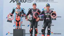 Marco Bezzecchi, Raul Fernandez, dan Jorge Martin Menempati Tiga Posisi Teratas Balapan Utama MotoGP Mandalika 2026 di Pertamina Grand Prix of Indonesia, Minggu (11/10/2026).