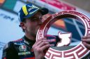 Marco Bezzecchi Merayakan Kemenangan Pada Balapan Utama MotoGP Mandalika 2026.