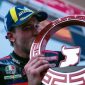 Marco Bezzecchi Merayakan Kemenangan Pada Balapan Utama MotoGP Mandalika 2026.