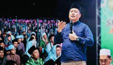 Gubernur NTB Lalu Muhamad Iqbal Saat Menghadiri Kegiatan Safari Sholawat di Masjid Raya Hubbul Wathan Islamic Center NTB, Mataram. Senin (12/10/2026) malam.