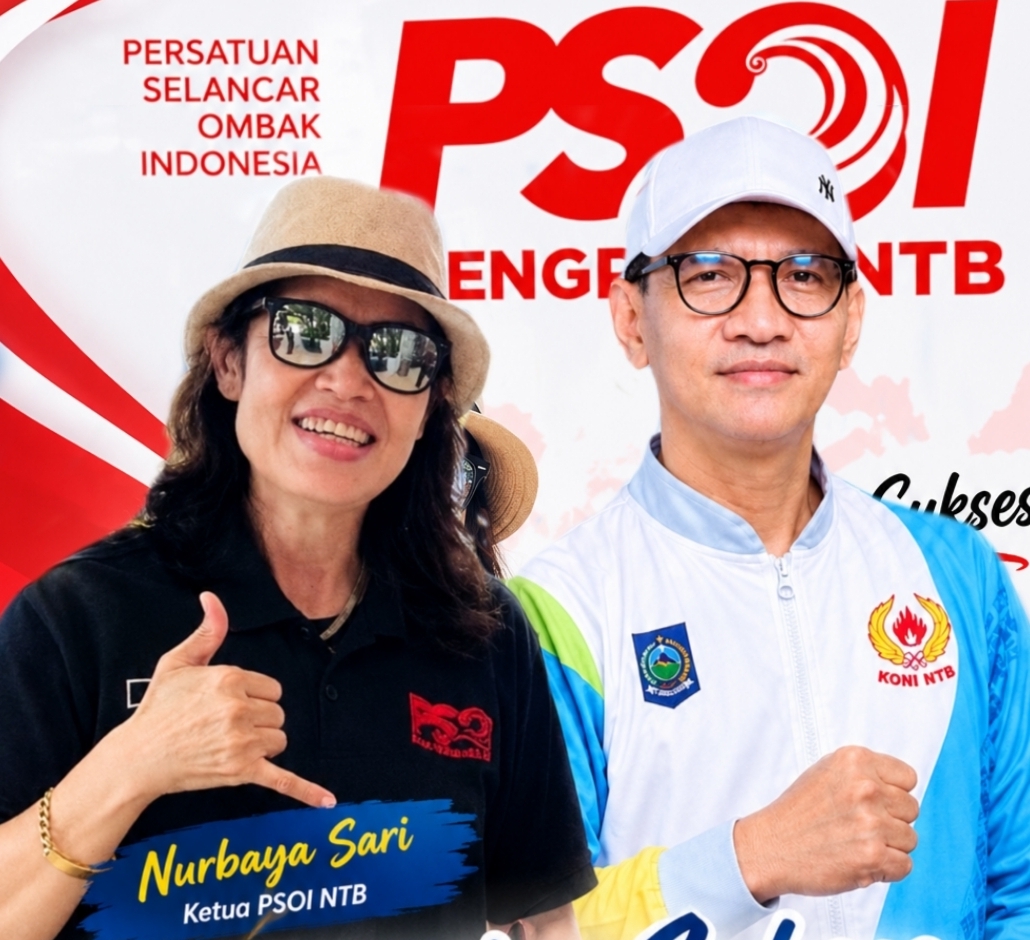 Ketua PSOI NTB Nurbaya Sari menyampaikan ucapan selamat kepada Mohan Roliskana atas terpilihnya sebagai Ketua Umum KONI NTB periode 2026-2030.