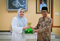 Wakil Gubernur NTB Indah Dhamayanti Putri Saat Menerima Kunjungan Kerja Jajaran Pimpinan MUI Pusat Untuk Membahas Penguatan Wisata Halal di NTB.