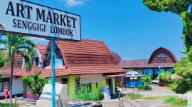 Kawasan Pasar Seni Senggigi, Kabupaten Lombok Barat, Yang Direncanakan Direvitalisasi dengan Alokasi Anggaran Rp84,5 Miliar dari Kementerian Pekerjaan Umum.