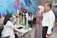 Gubernur NTB Lalu Muhamad Iqbal Saat Peluncuran Program CERAH dan Layanan Kesehatan Mata Ramah Anak dan Disabilitas di RS Mata NTB, Mataram, Sabtu (17/10/2026).