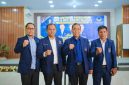 Ketua DPW Partai NasDem NTB, H. Mori Hanafi, Bersama Pengurus DPD dan DPW Partai NasDem di Kabupaten Bima Dalam Pelantikan di Hotel Mutmainnah, Kota Bima, Senin (19/10/2026).