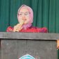 Nadirah Al Habsyi, Anggota DPRD NTB dan Ketua DPW PBB NTB, Membacakan Sambutan Ketua Yayasan Pendidikan Islam Dompu Yang Mengulas Perjalanan YAPIS Dari Gedung Pinjaman Hingga Memiliki Kampus Seluas Kurang Lebih Tiga Hektar di Desa Sorisakolo.