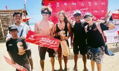 Atlet PSOI NTB Bronson Meydi Borong Emas di Kejurnas dan Liga Surfing Indonesia di Bali