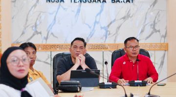 BRIDA NTB Bersama Bapperida dan TP-PKK Kabupaten Sumbawa Membahas Pengembangan Inovasi Berbasis Potensi Lokal, Termasuk Pemanfaatan Limbah Jagung dan Pewarna Alami Untuk Produk Kerajinan, dikantor BRIDA NTB di Kabupaten Lombok Barat.