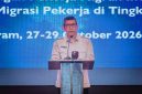 Sekretaris Jenderal Pemberdayaan KP2MI Achmad Syaifudin Rahadhian Dalam kegiatan Penguatan Kapasitas Aparatur Desa Untuk Program Desa Migran EMAS di NTB.