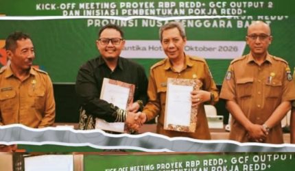 Kick-off proyek FOLU GCF NTB untuk penyelamatan hutan, penurunan emisi, dan pendanaan karbon.