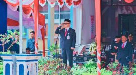 Sekda NTB Abul Chair Saat Memimpin Upacara Peringatan Hari Sumpah Pemuda ke-98 di Mataram, Rabu (28/10/2026).