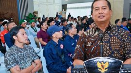 Gubernur NTB Lalu Muhamad Iqbal Saat Menghadiri Temu Karya VI Karang Taruna Provinsi NTB di Pendopo Gubernur NTB, Sabtu (3/10).