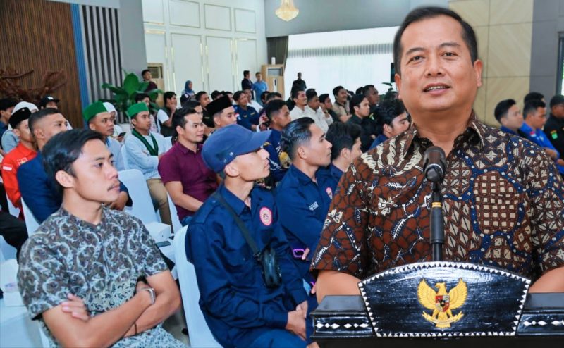 Gubernur NTB Lalu Muhamad Iqbal Saat Menghadiri Temu Karya VI Karang Taruna Provinsi NTB di Pendopo Gubernur NTB, Sabtu (3/10).