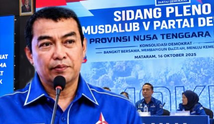 Eks Kapolda Hadi Gunawan terpilih aklamasi sebagai calon Ketua DPD Demokrat NTB dalam Musdalub 2026.