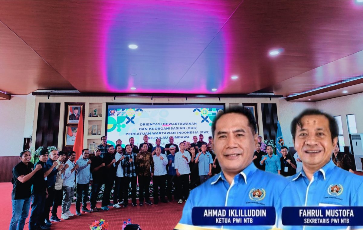 Wakil Bupati Sumbawa, Drs. H. Mohamad Ansori, bersama jajaran PWI Pusat, PWI NTB, dan pengurus PWI Kabupaten Sumbawa dalam kegiatan Orientasi Kewartawanan dan Keorganisasian (OKK) PWI se-Pulau Sumbawa, Minggu (25/10/2026).
